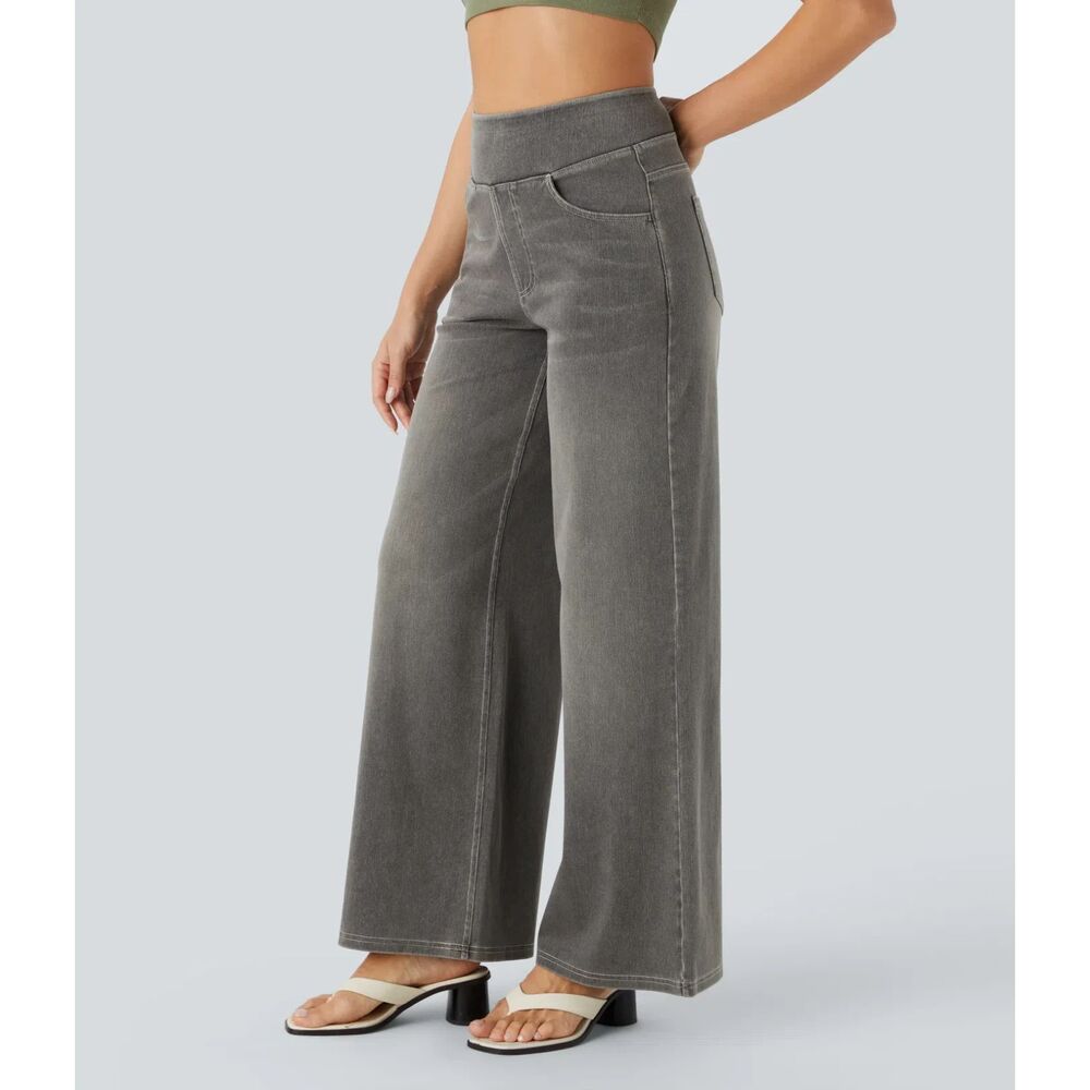Halara Flex™ High Waisted Pockets Baggy Wide Leg Jeans - Picture 3 of 6